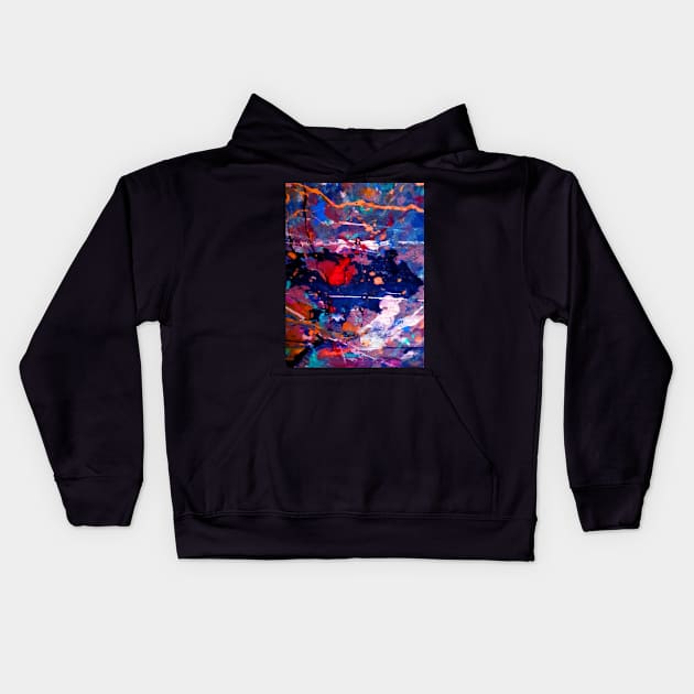 Perception in Blue by Adelaide Artist Avril Thomas Kids Hoodie by AvrilThomasart